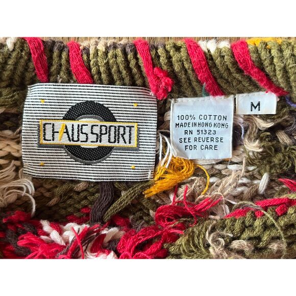 Vintage Chaus Sport Canoe Paddle Preppy Pullover Wool Sweater   Mens Size Medium - Picture 4 of 9